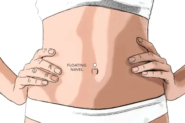 Floating navel - Przekłucie pępka dopasowane do anatomii